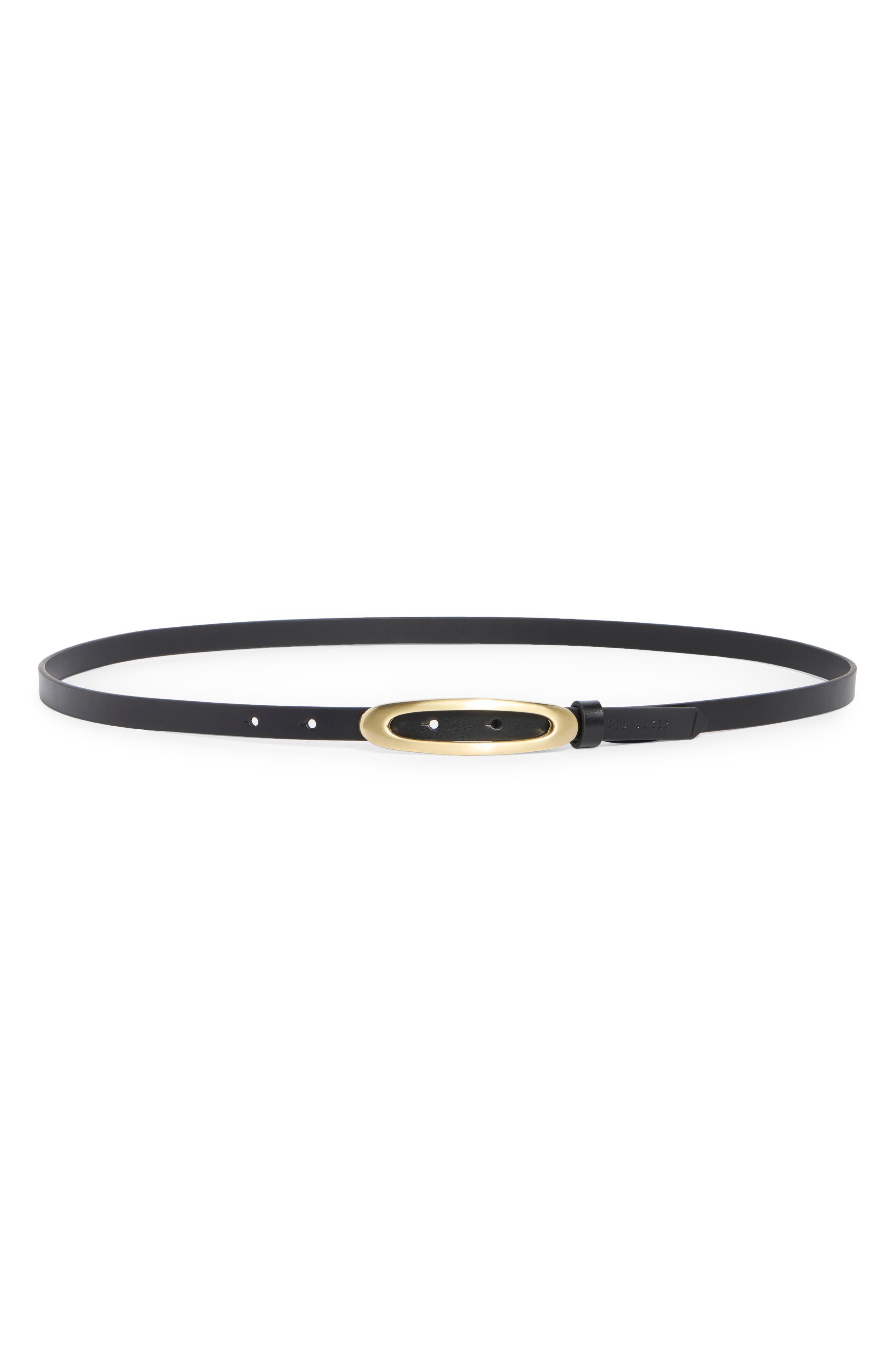 Ted Baker London Oval Buckle Leather Belt