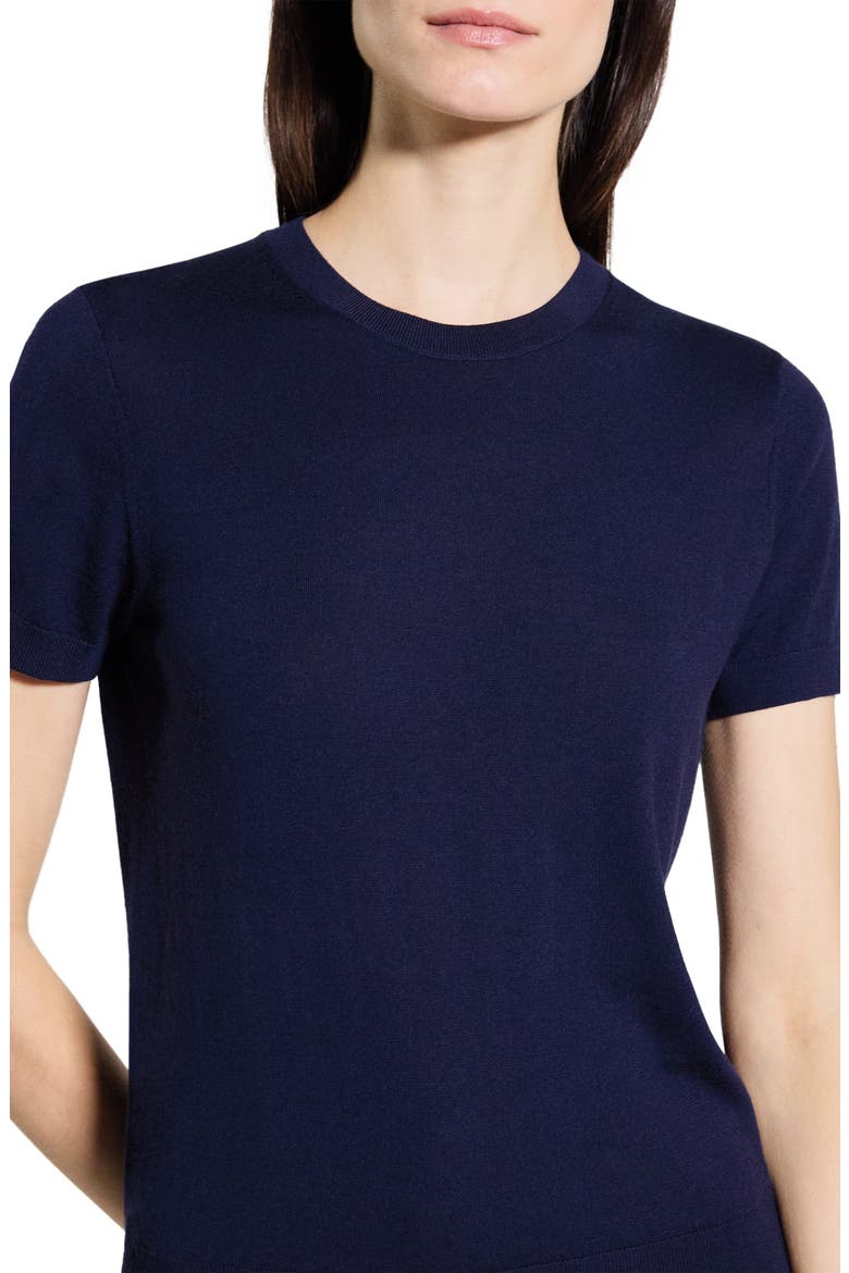 Regal Short Sleeve Wool Sweater, Alternate, color, DEEP NAVY
