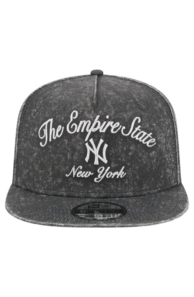 New Era Men's New Era Black New York Yankees City Slogan A-Frame 9FIFTY Snapback Hat, Alternate, color, Black