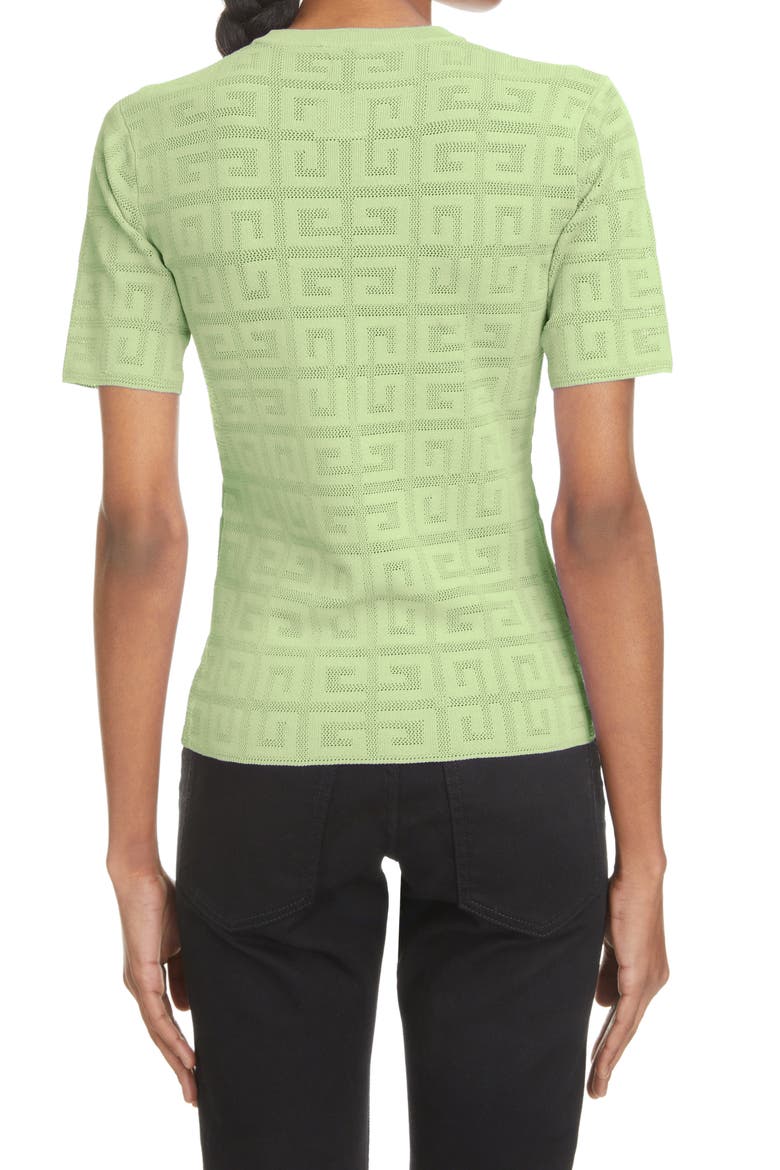4G Logo Jacquard Sweater, Alternate, color, 340-PISTACHIO