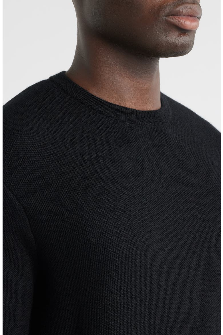 Autumn Crest Merino Wool Blend Sweater, Alternate, color, BLACK