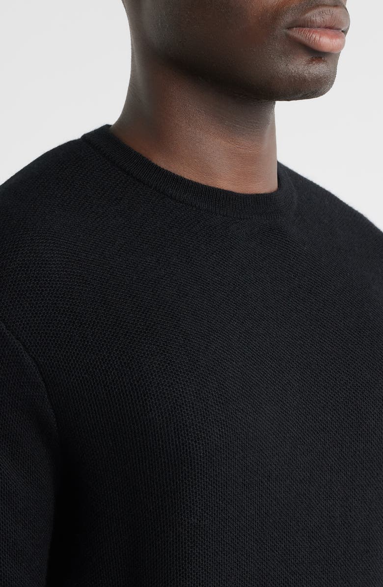 Peter Millar Autumn Crest Merino Wool Blend Sweater, Alternate, color, Black