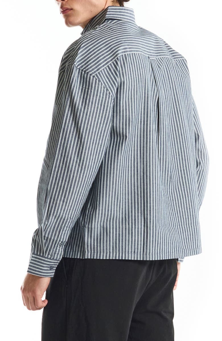 VOUSETI Off Court Boxy Fit Stripe Cotton Button-Up Shirt, Alternate, color, 