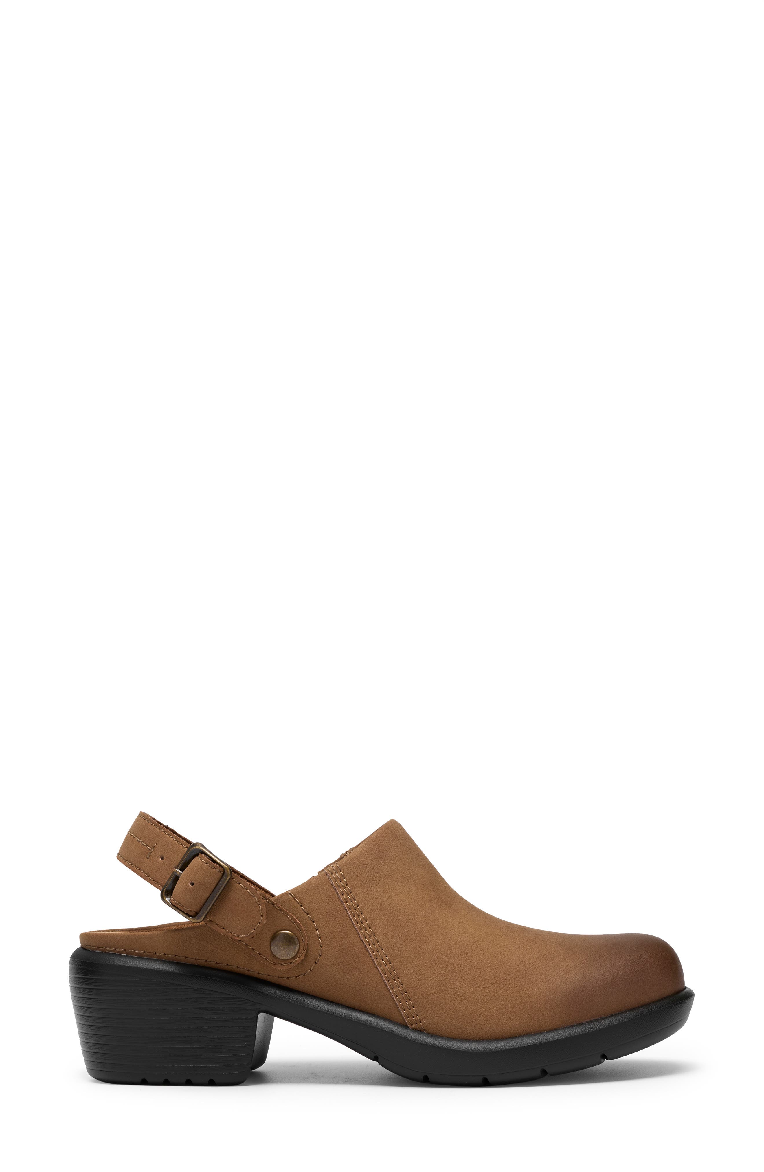 Kynnznie Clog, Alternate, color, DARK TAN LEATHER