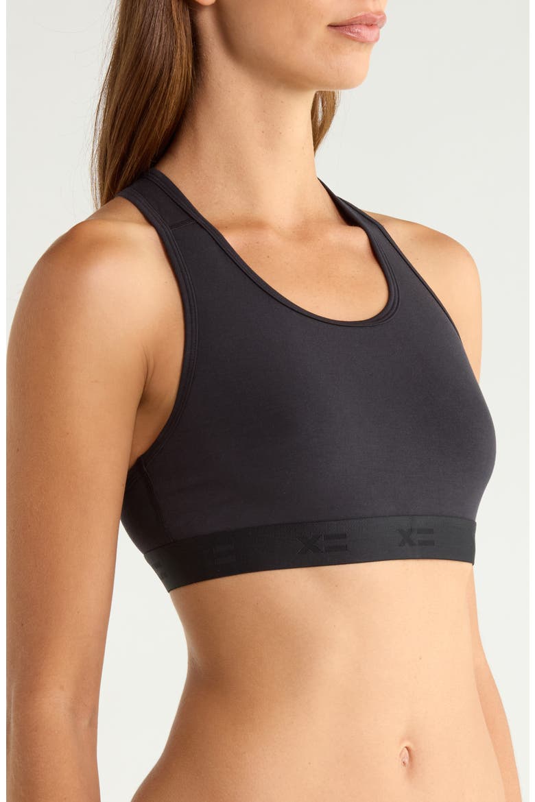 Racerback Soft Bra, Alternate, color, BLACK