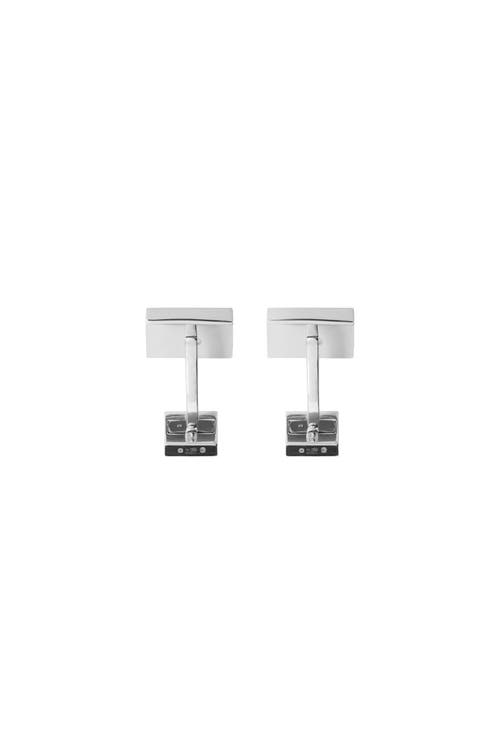 Burberry Check Prism Cufflinks In Silver