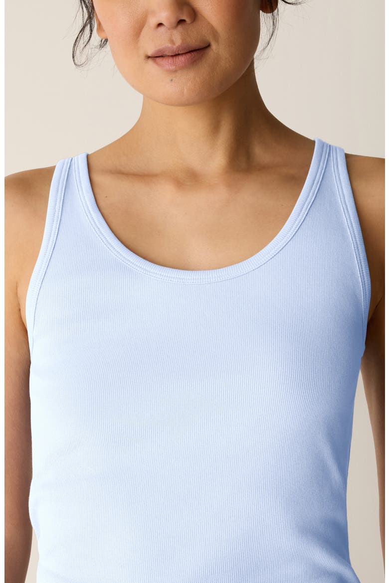 Slim Fit Scoop Neck Stretch Cotton Tank, Alternate, color, SKYLIGHT