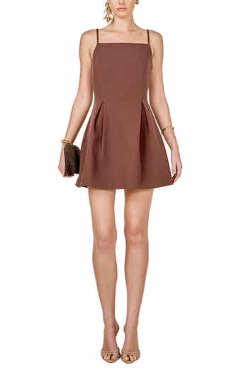 Pleated Flared Minidress