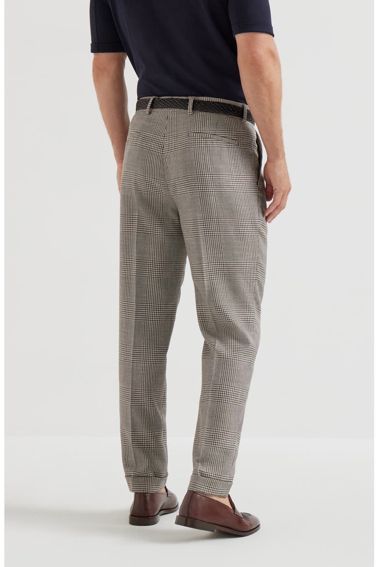 Prince of Wales trousers, Alternate, color, Brown