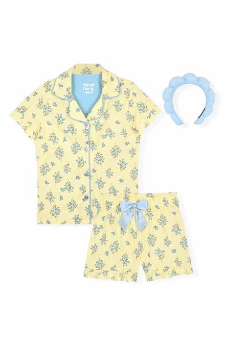 SLEEP ON IT Kids' Two-Piece Coat Short Pajamas & Headband Set