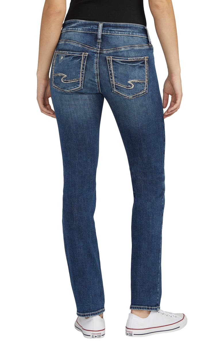 Silver Jeans Co. Britt Curvy Fit Low Rise Straight Leg Jeans, Alternate, color, 