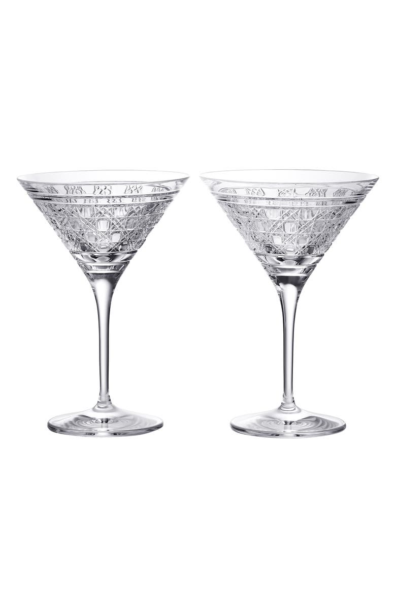 Waterford Opulence Set of 2 Lead Crystal Martini Glasses, Main, color,