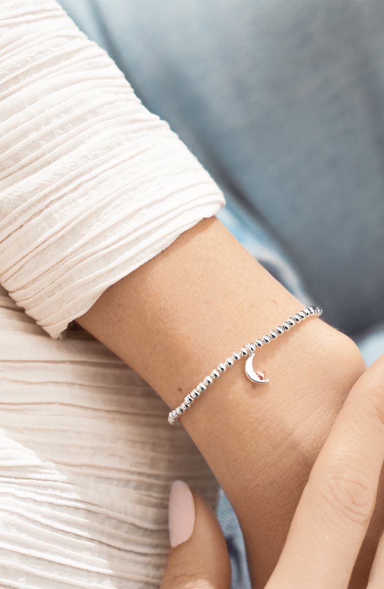 A Littles & Co A Little 'Love You To The Moon & Back' Bracelet, Alternate, color, Metallic Silver