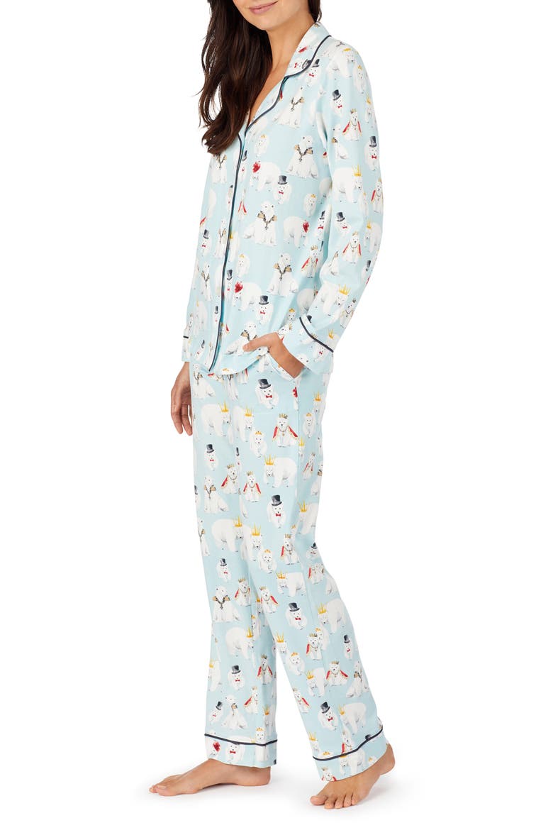 Long Sleeve Print Pajamas, Alternate, color, ARCTIC ARISTOCRATS