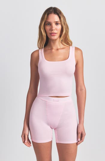 Pack of 3 Stretch Cotton Rib Tanks