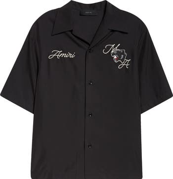 AMIRI Panther Patch Bowling Shirt | Nordstrom
