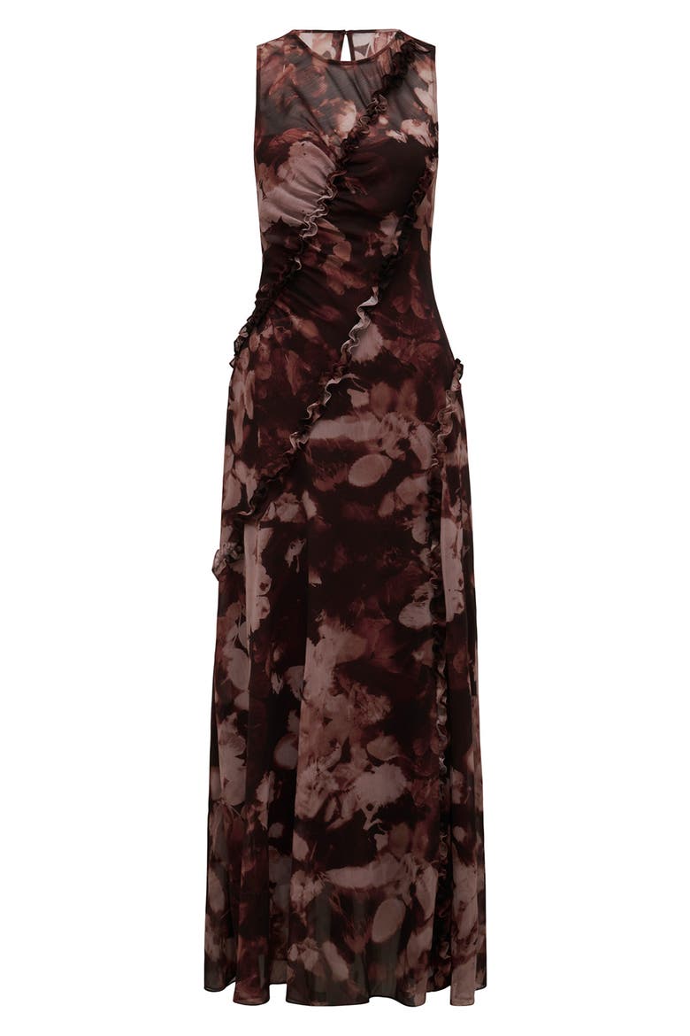 Kiran Floral Print Sleeveless Maxi Dress, Alternate, color, BERRY IRIS FLORAL