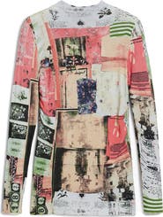 Desigual Print Mock Neck Top