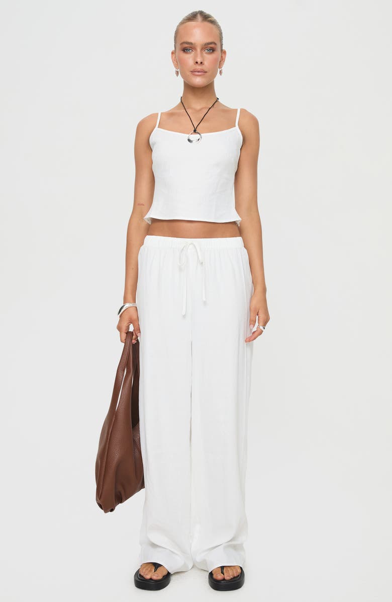 Princess Polly Paigey Camisole & Wide Leg Pants Set, Alternate, color, White