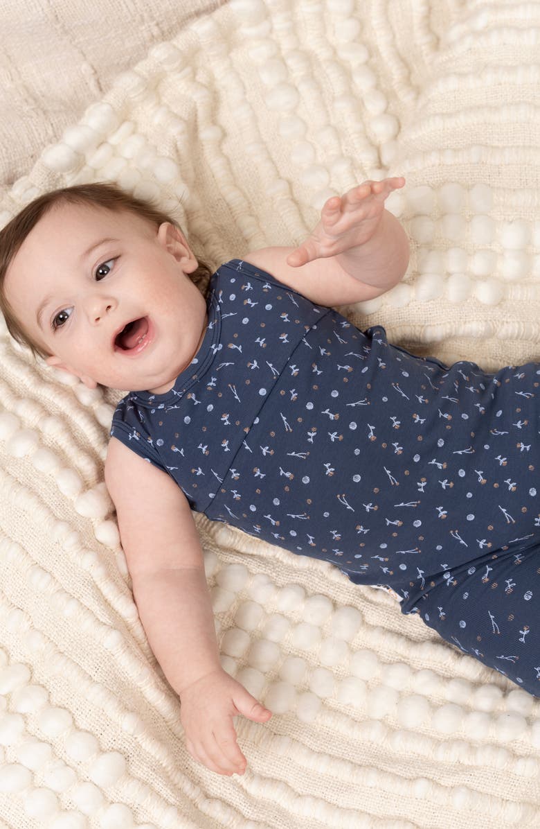 Manière Berry Floral Romper, Alternate, color, Blue