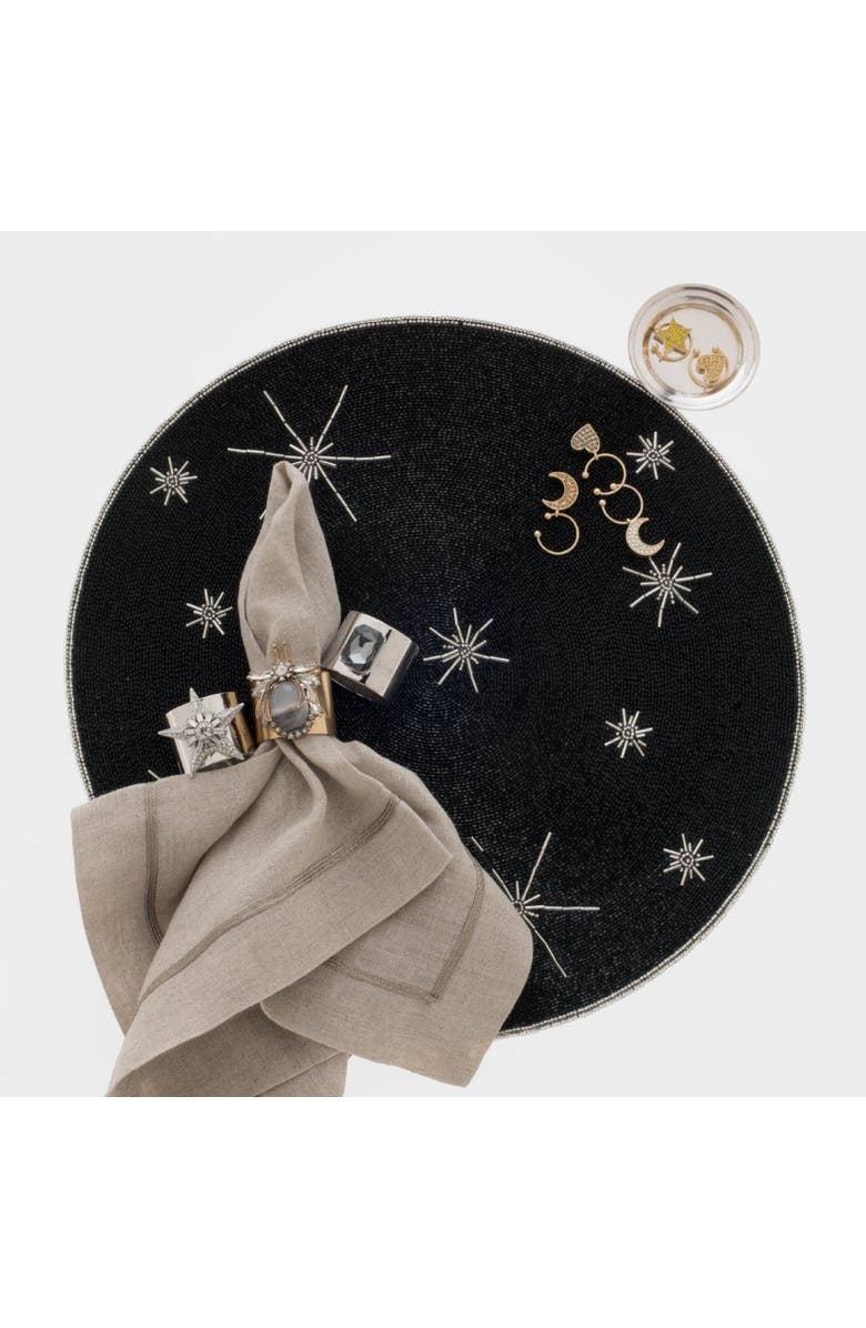 Joanna Buchanan Single gem napkin rings, topaz, set of two, Alternate, color, Grey