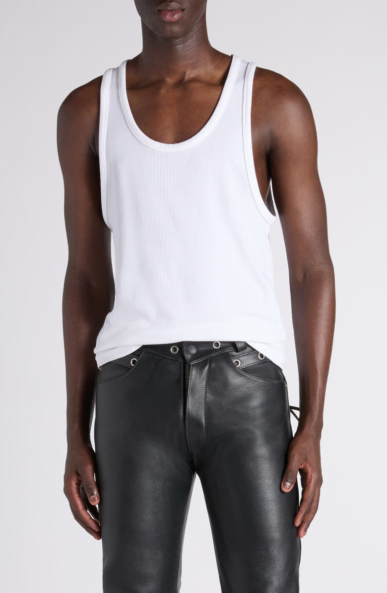 TOM FORD Soft Rib Tank, Main, color, Aw002 White