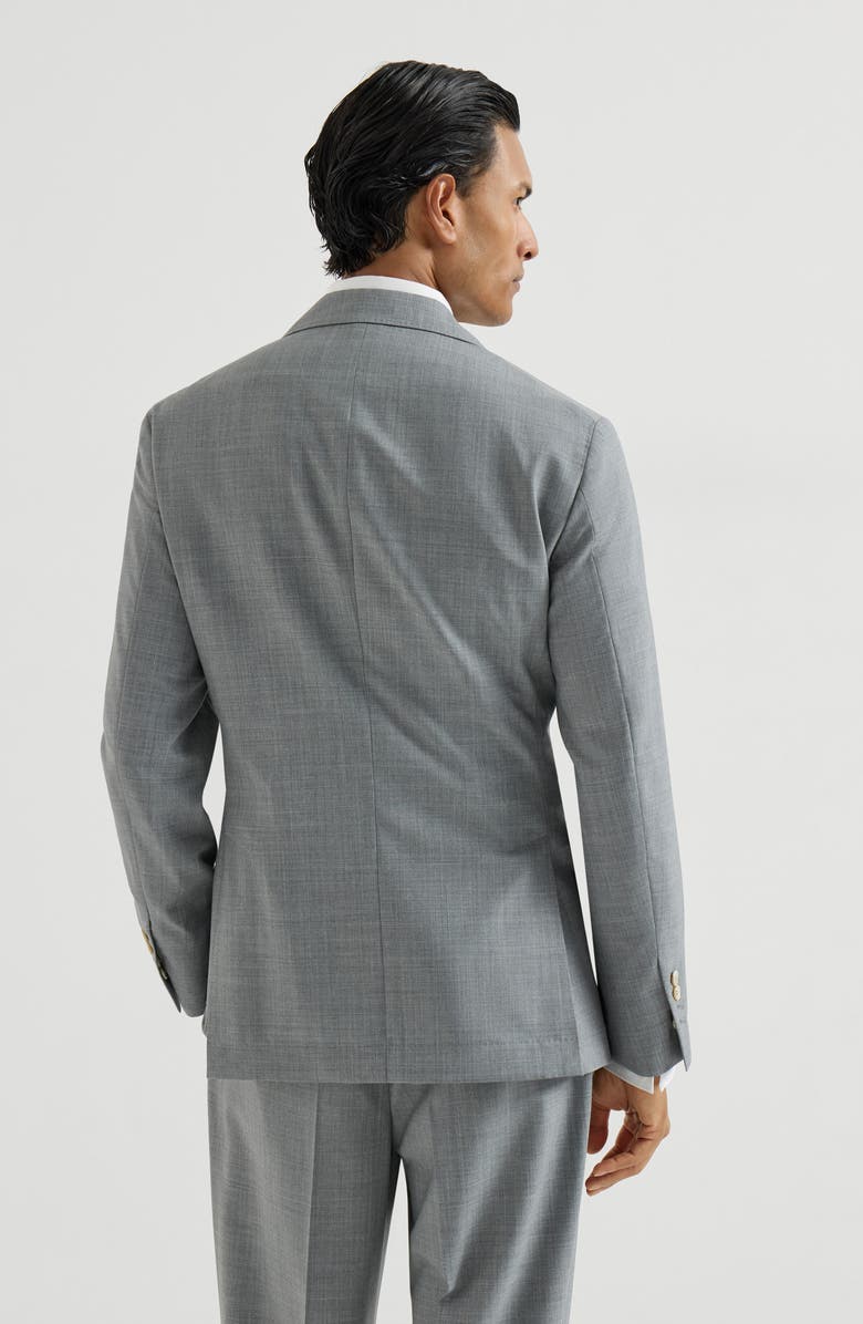 Brunello Cucinelli Virgin wool blazer, Alternate, color, Grey