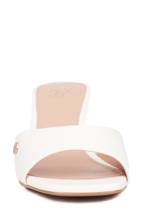 Shop New York And Company Gaia Kitten Heel Sandal In White