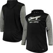 PROFILE Men's Black/Heathered Gray Chicago White Sox Big & Tall Wordmark Club Pullover Hoodie