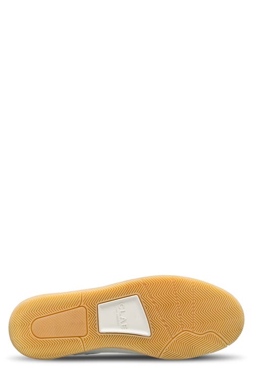 Clae Haywood Low Top Sneaker In White Navy Light Natural Gum