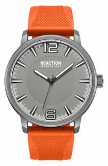 Kenneth Cole Reaction Classic Black Silicone Strap Watch, 44mm