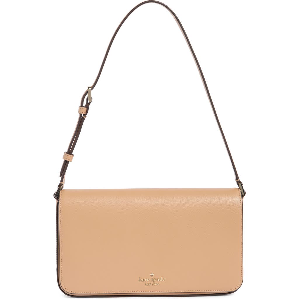 Kate Spade New York Staci Saffiano Leather Shoulder Bag In Brown
