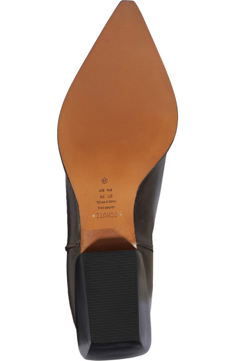 Schutz Ashley Pointed Toe Western Boot, Alternate, color, Root Brown