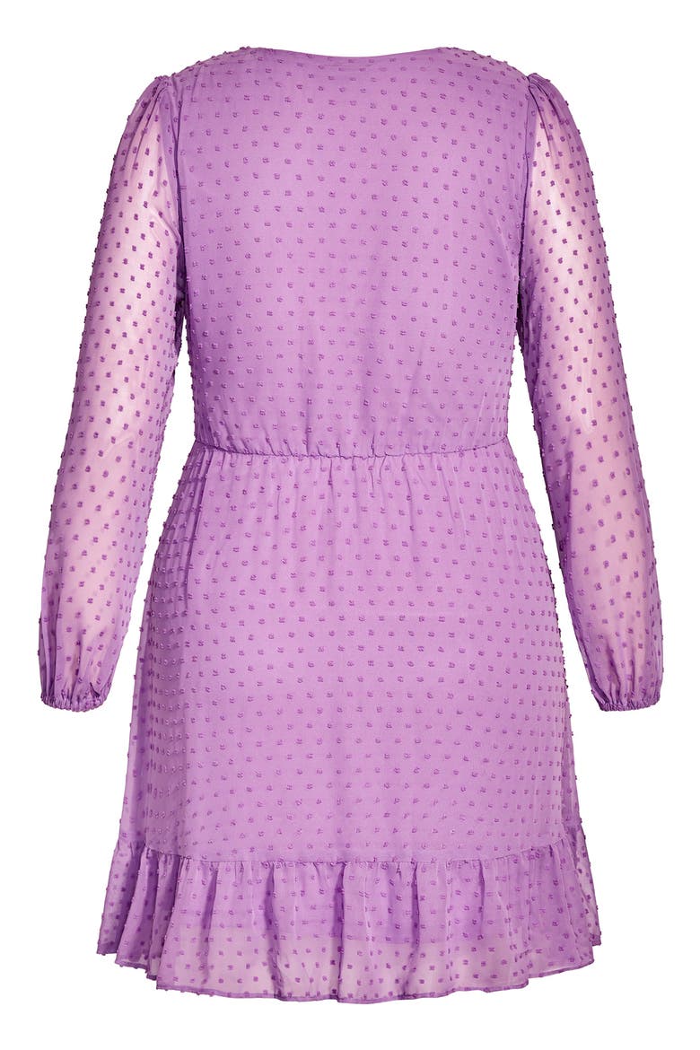 Wild Dobby Faux Wrap Dress, Alternate, color, LILAC