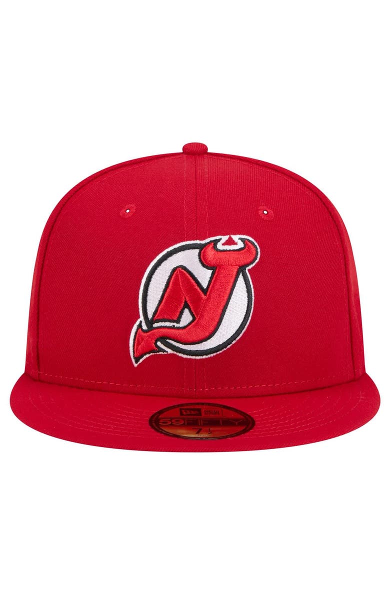 New Era Men's New Era Red New Jersey Devils Core 59FIFTY Fitted Hat, Alternate, color, Red