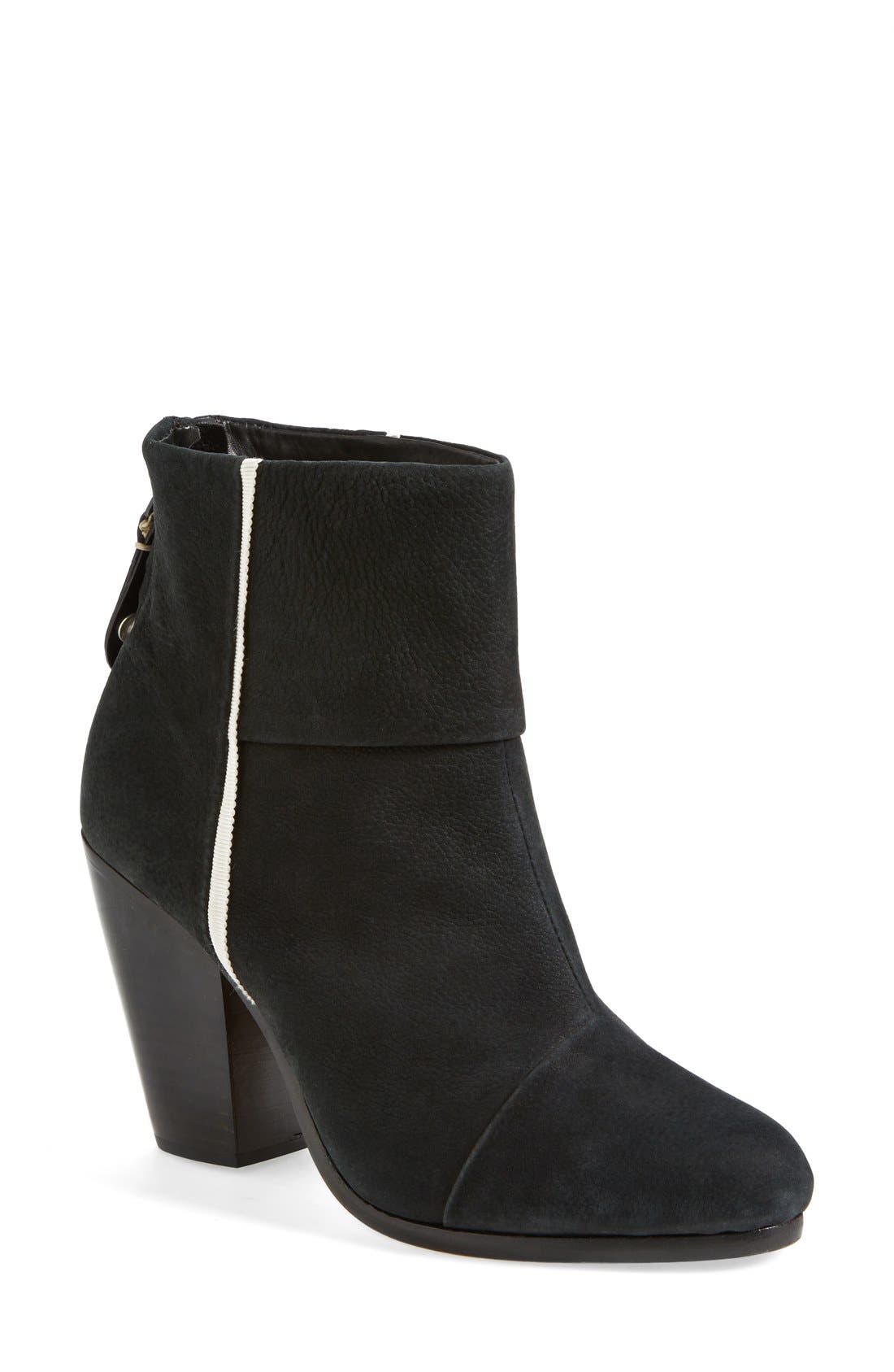 'Classic Newbury' Boot, Main, color, BLACK NUBUCK
