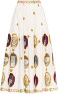 Maison Common Printed Cotton Skirt With Pockets