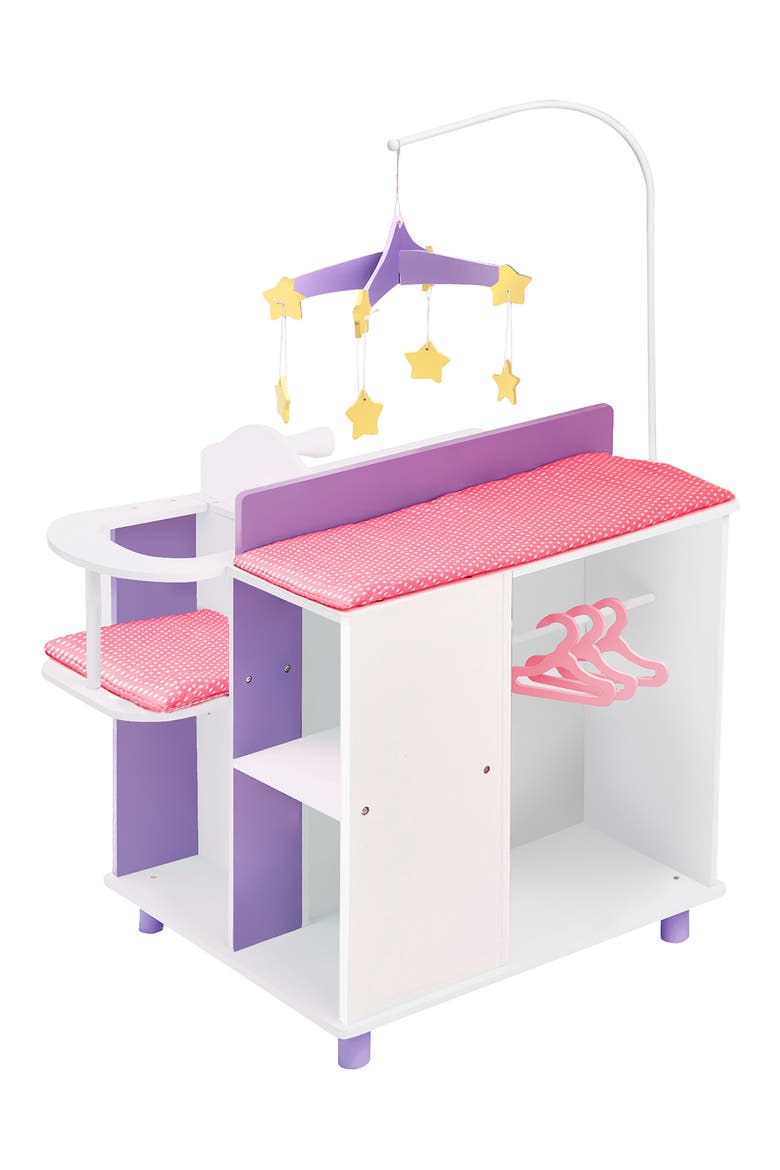Olivia's Little World Little Princess Baby Doll Changing Station, Main, color, WHITE