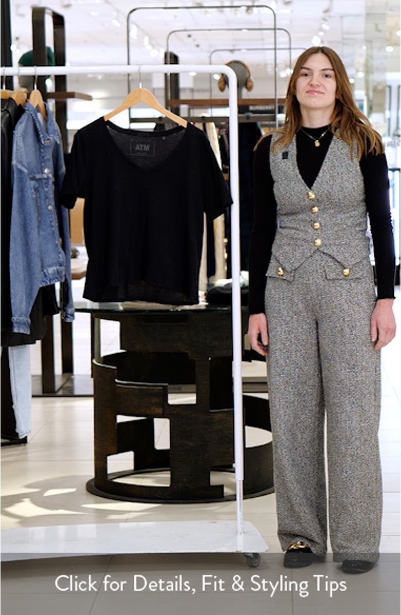 V-Neck Cotton Jersey T-Shirt, sales video thumbnail