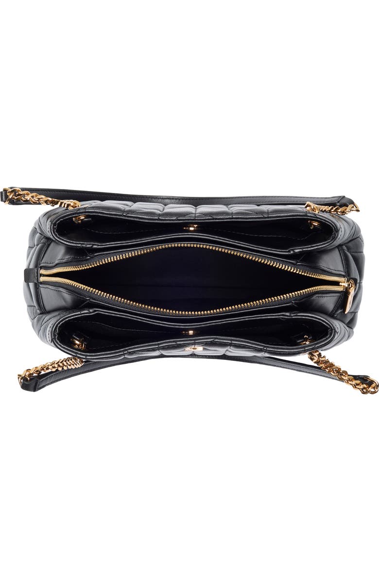 KARL LAGERFELD PARIS Lafayette Satchel Shoulder Bag, Alternate, color, Black/ Gold