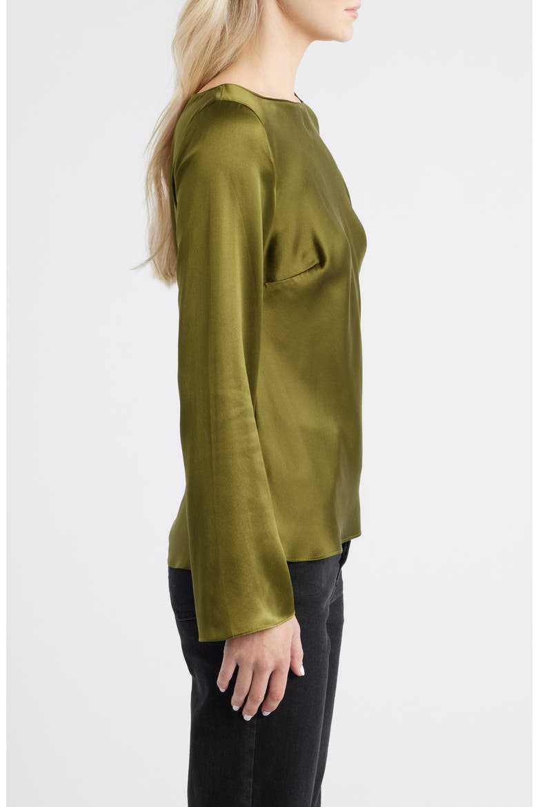 Marlow Silk Top, Alternate, color, MOSS GARDEN