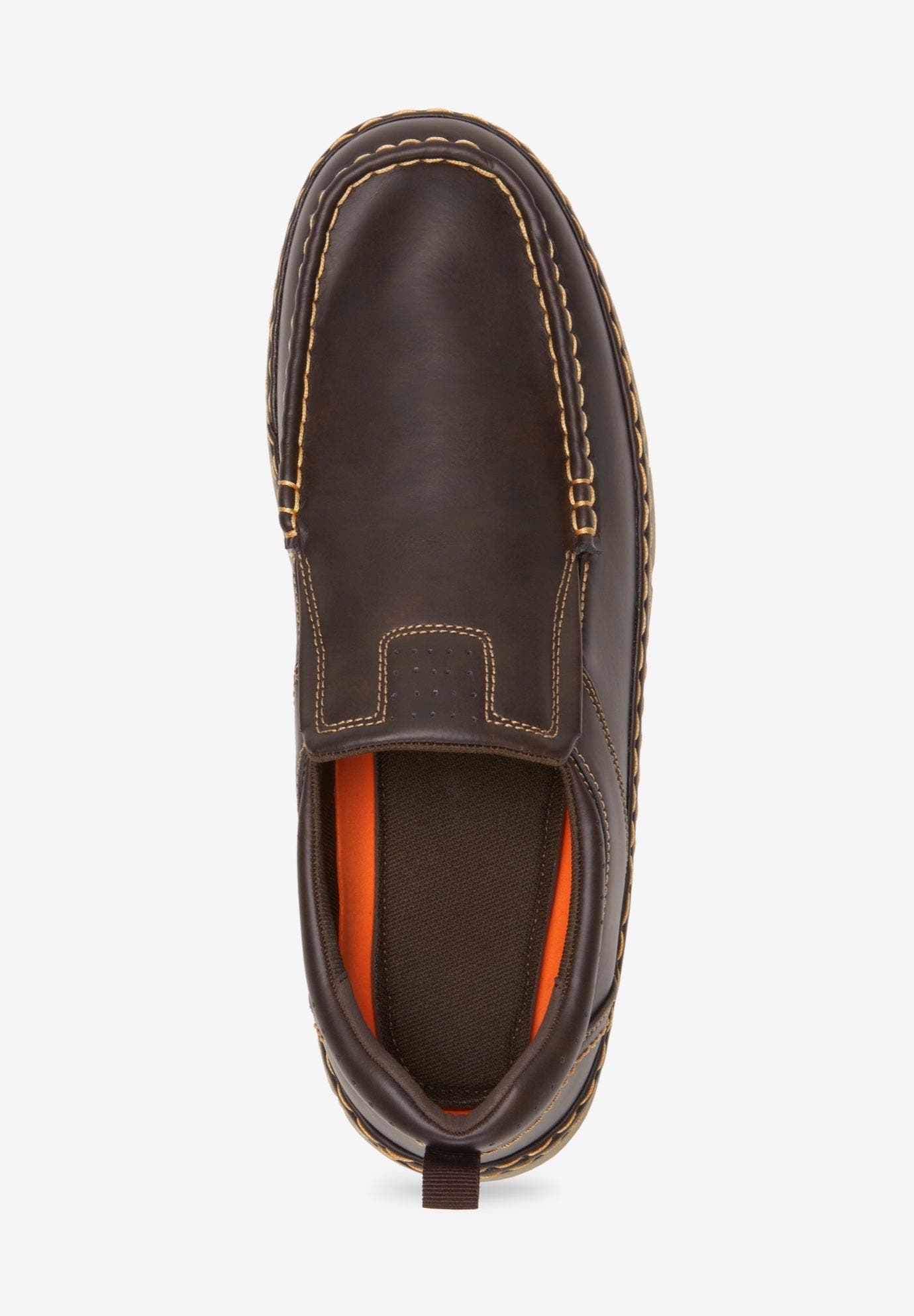 Casual Leather Slip On, Alternate, color, BROWN