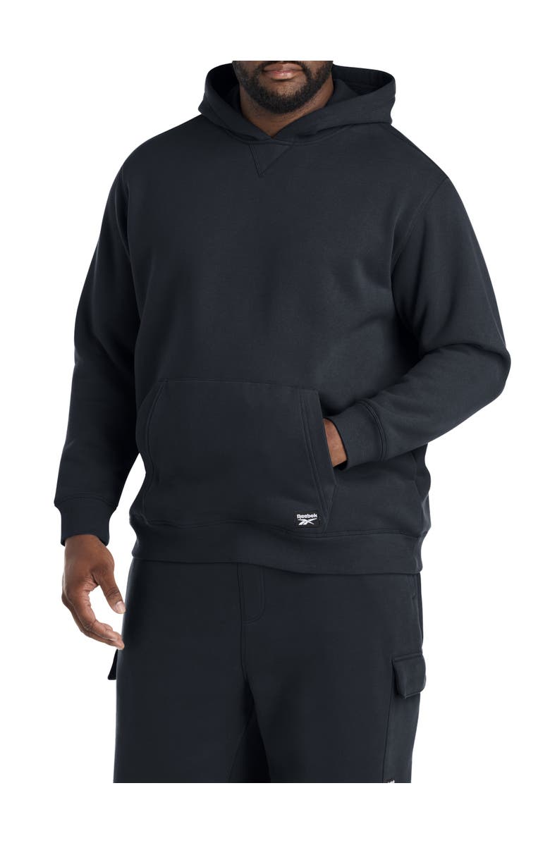 Reebok Big & Tall Performance Super Soft Brushed Hoodie, Main, color, Black