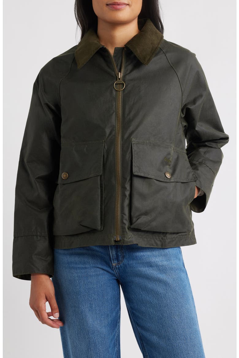 Croxdale Waxed Cotton Jacket, Main, color, ARCHIVE OLIVE