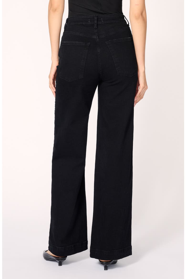 NCE High Waist Wide Leg Jeans, Alternate, color, INKWELL