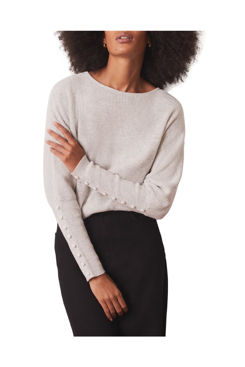 Lace Detail Batwing Jumper, Alternate, color, Grey