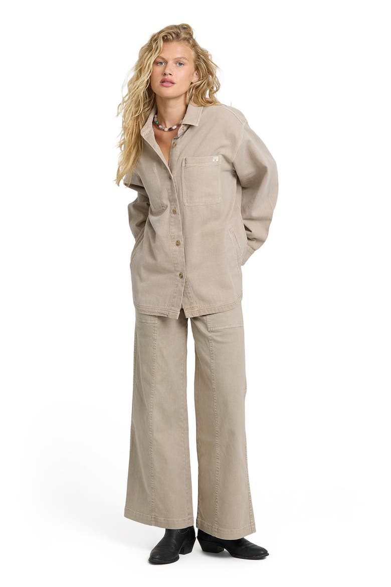 Rival High Waist Wide Leg Jeans, Alternate, color, COBBLESTONE