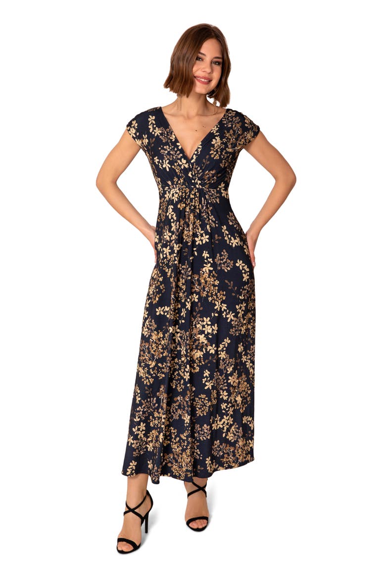 Sophia Gathered Maxi Dress, Alternate, color, Golden Blossom