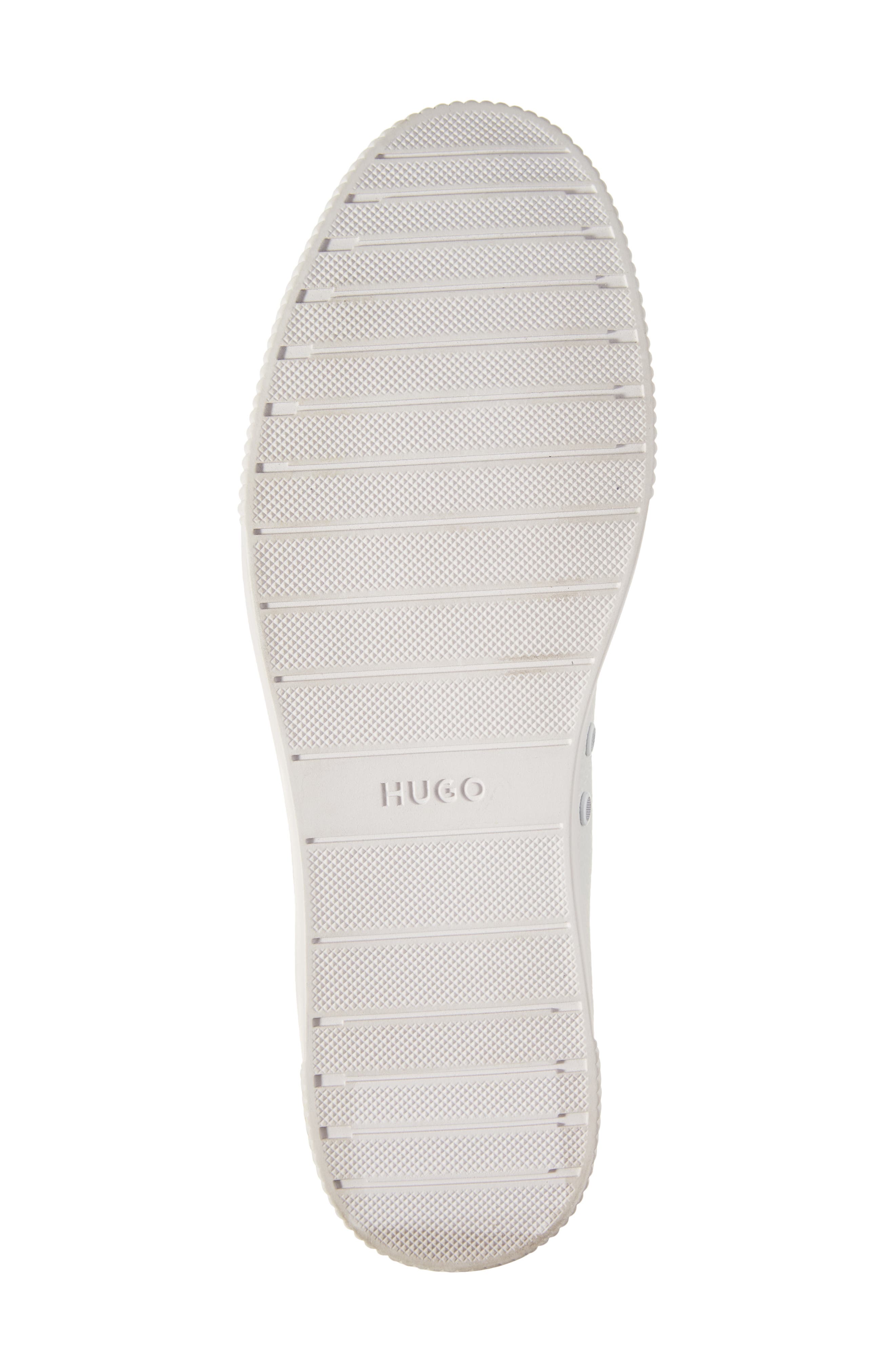 BOSS Zero Hi-Top Leather Sneaker, Alternate, color, Wht