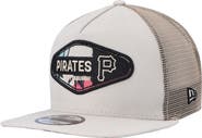 New Era Men's New Era Natural Pittsburgh Pirates Retro Beachin' Patch A-Frame Trucker 9FIFTY Snapback Hat